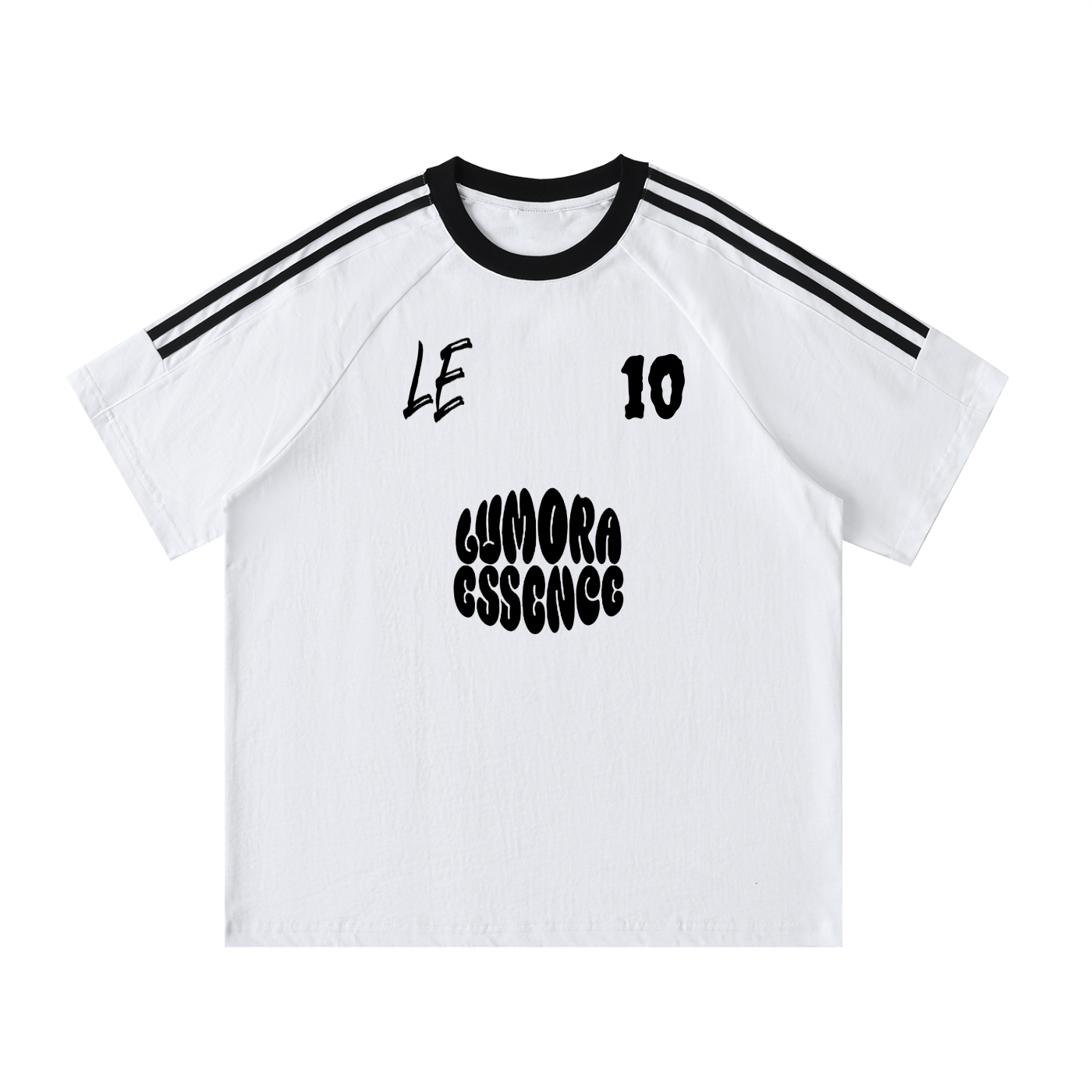 Contrast Tape Crewneck Cotton T-Shirt