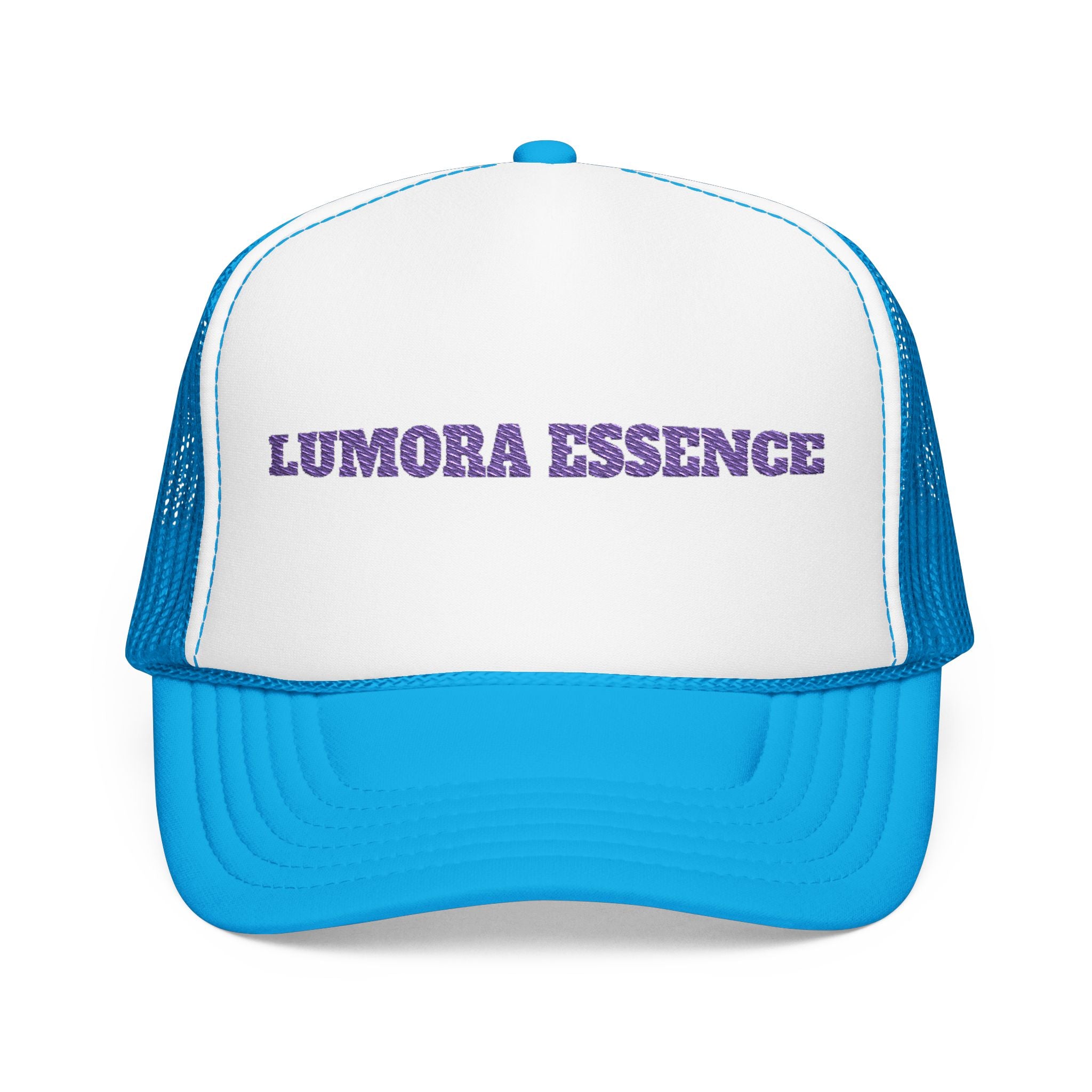 LUMORA ESSENCE Embroidered Foam Trucker Hat | Casual Cap for Summer, Gift for Him or Her, Streetwear Accessory, Festival Fashion