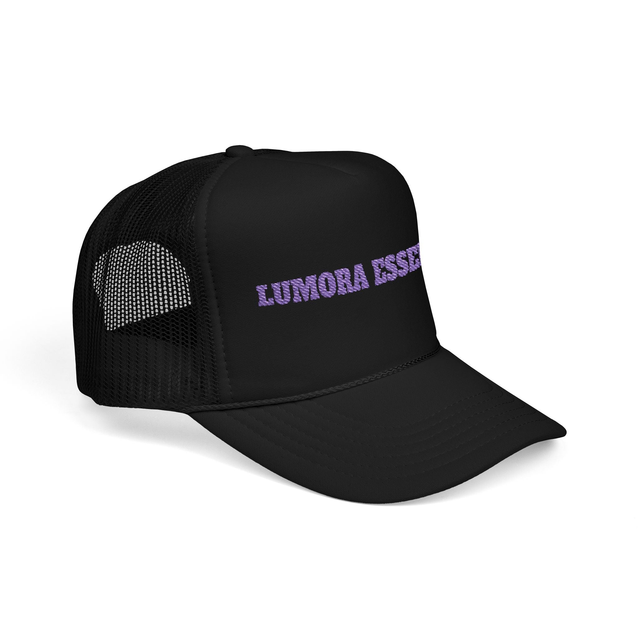 LUMORA ESSENCE Embroidered Foam Trucker Hat | Casual Cap for Summer, Gift for Him or Her, Streetwear Accessory, Festival Fashion