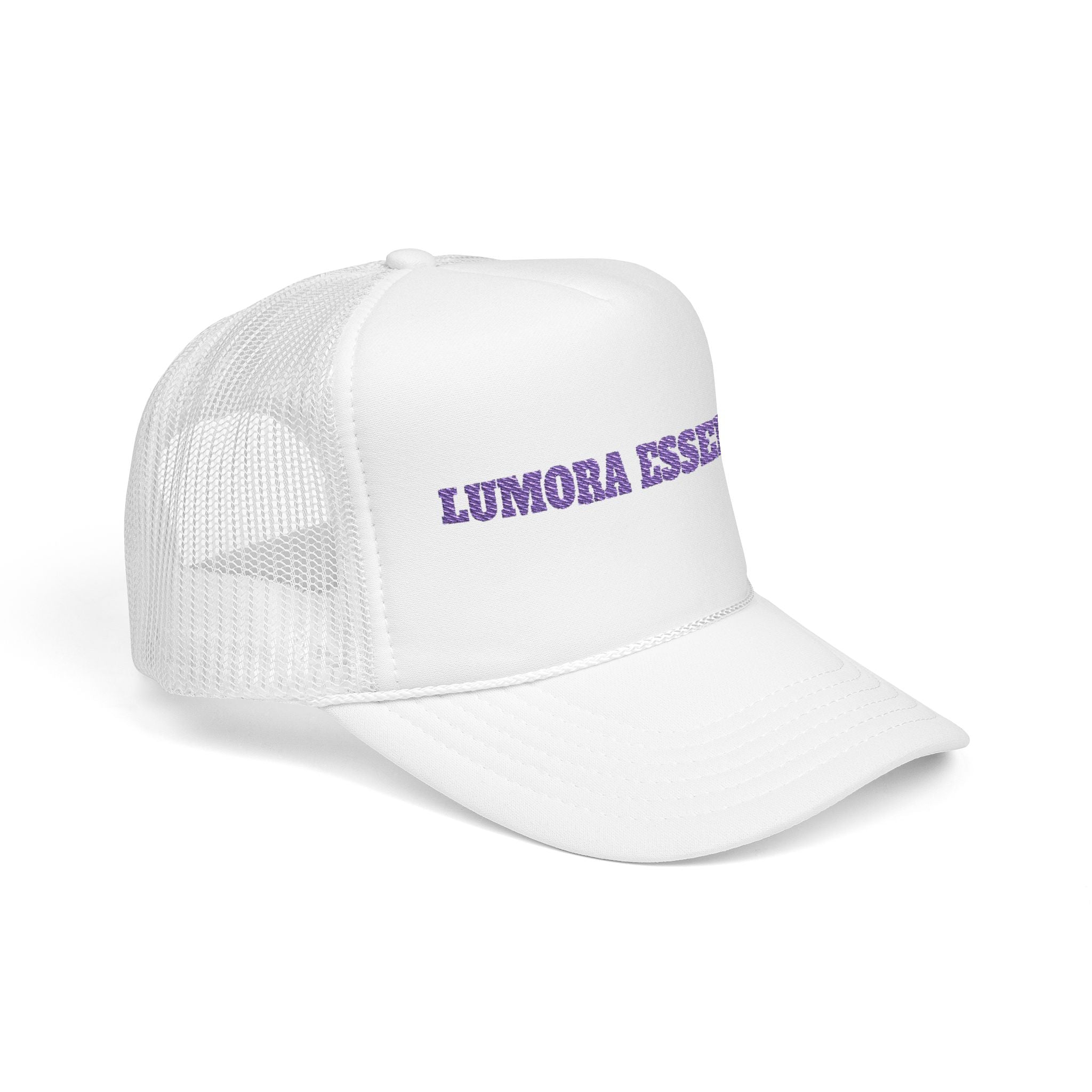 LUMORA ESSENCE Embroidered Foam Trucker Hat | Casual Cap for Summer, Gift for Him or Her, Streetwear Accessory, Festival Fashion