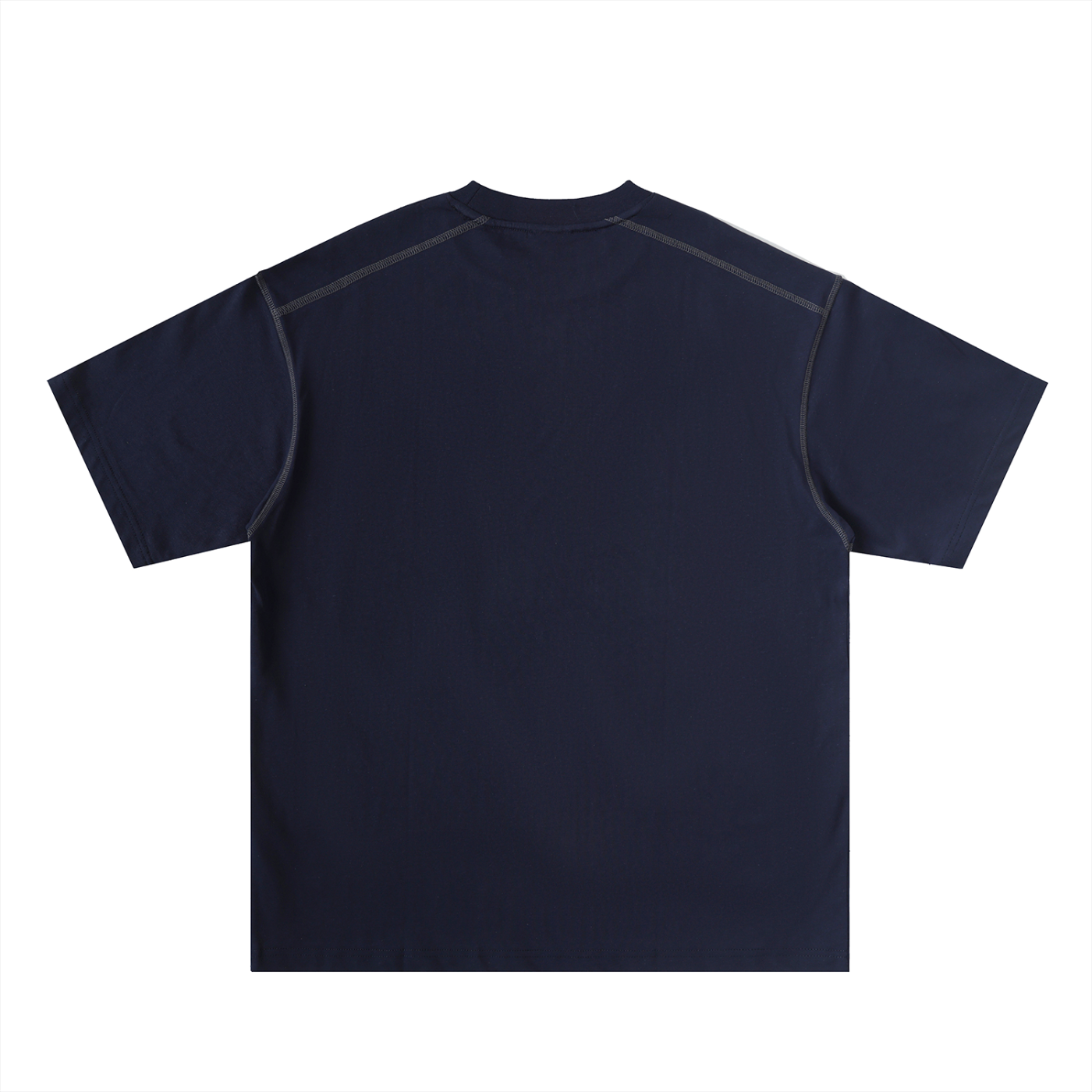 Oversized Contrast-Stitched Cotton Tee