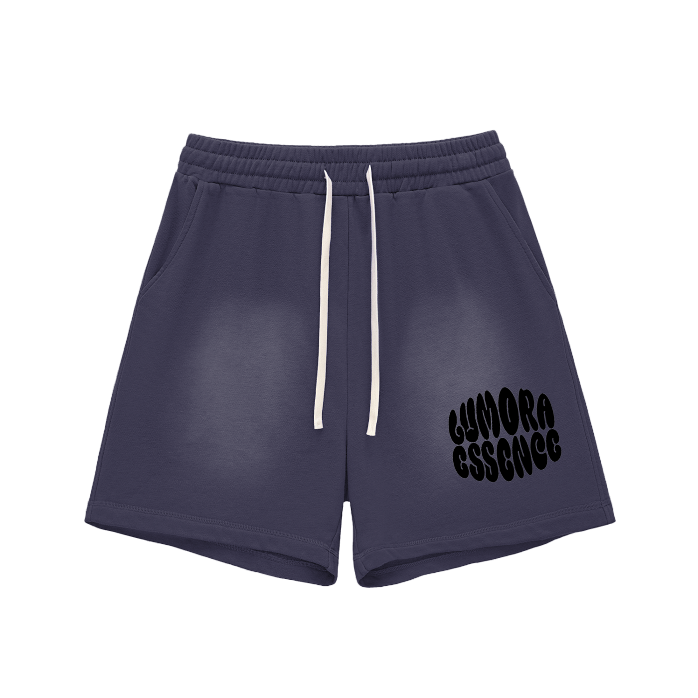 Sun Fade Raw Edge Cotton Shorts
