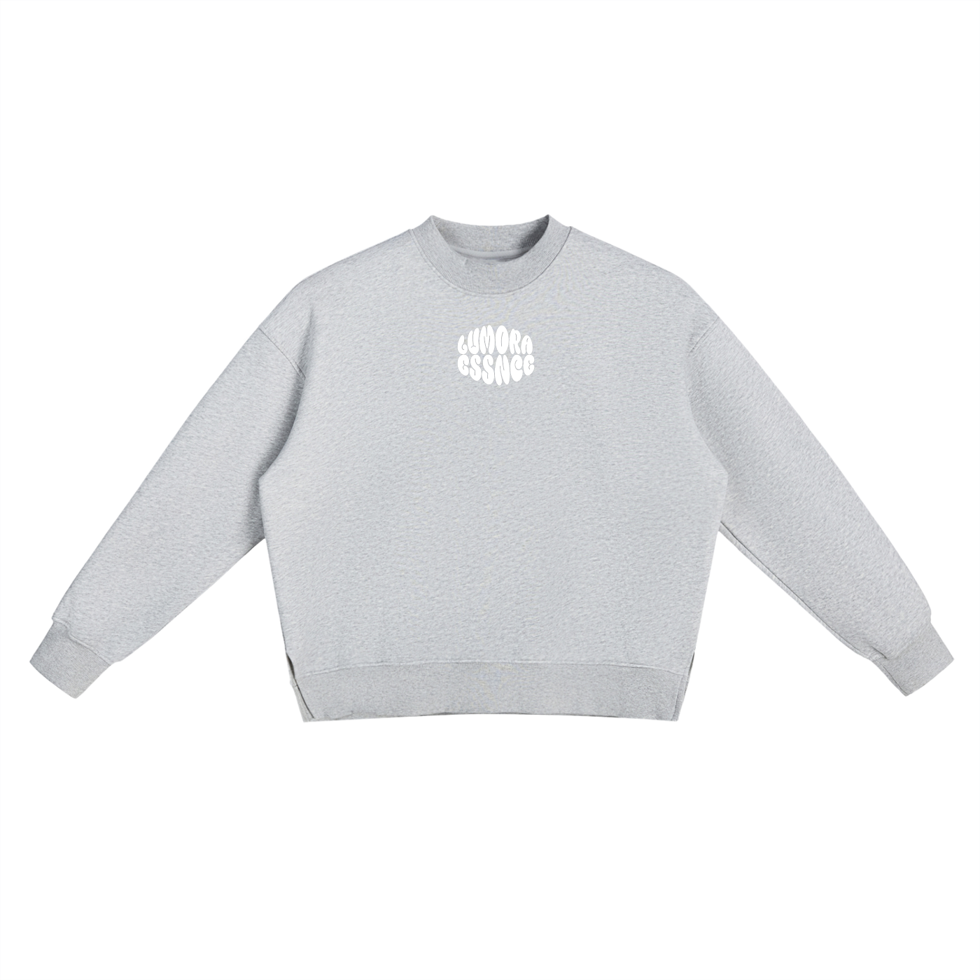 Fleece Side Slit Crewneck Sweatshirt