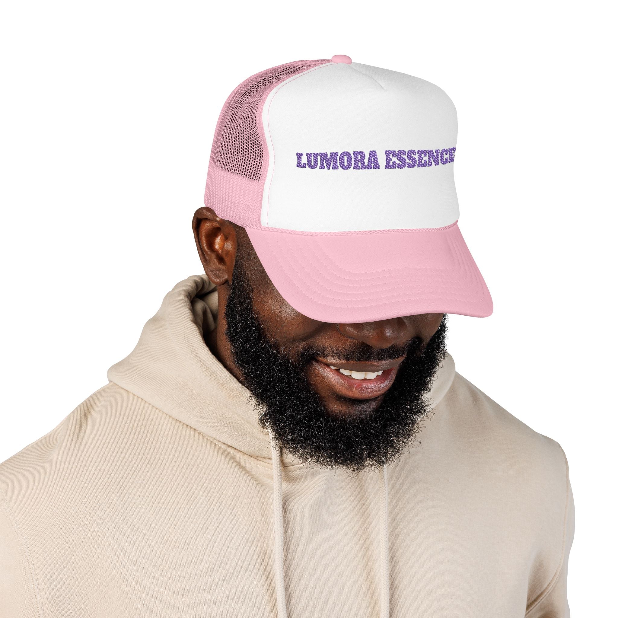 LUMORA ESSENCE Embroidered Foam Trucker Hat | Casual Cap for Summer, Gift for Him or Her, Streetwear Accessory, Festival Fashion