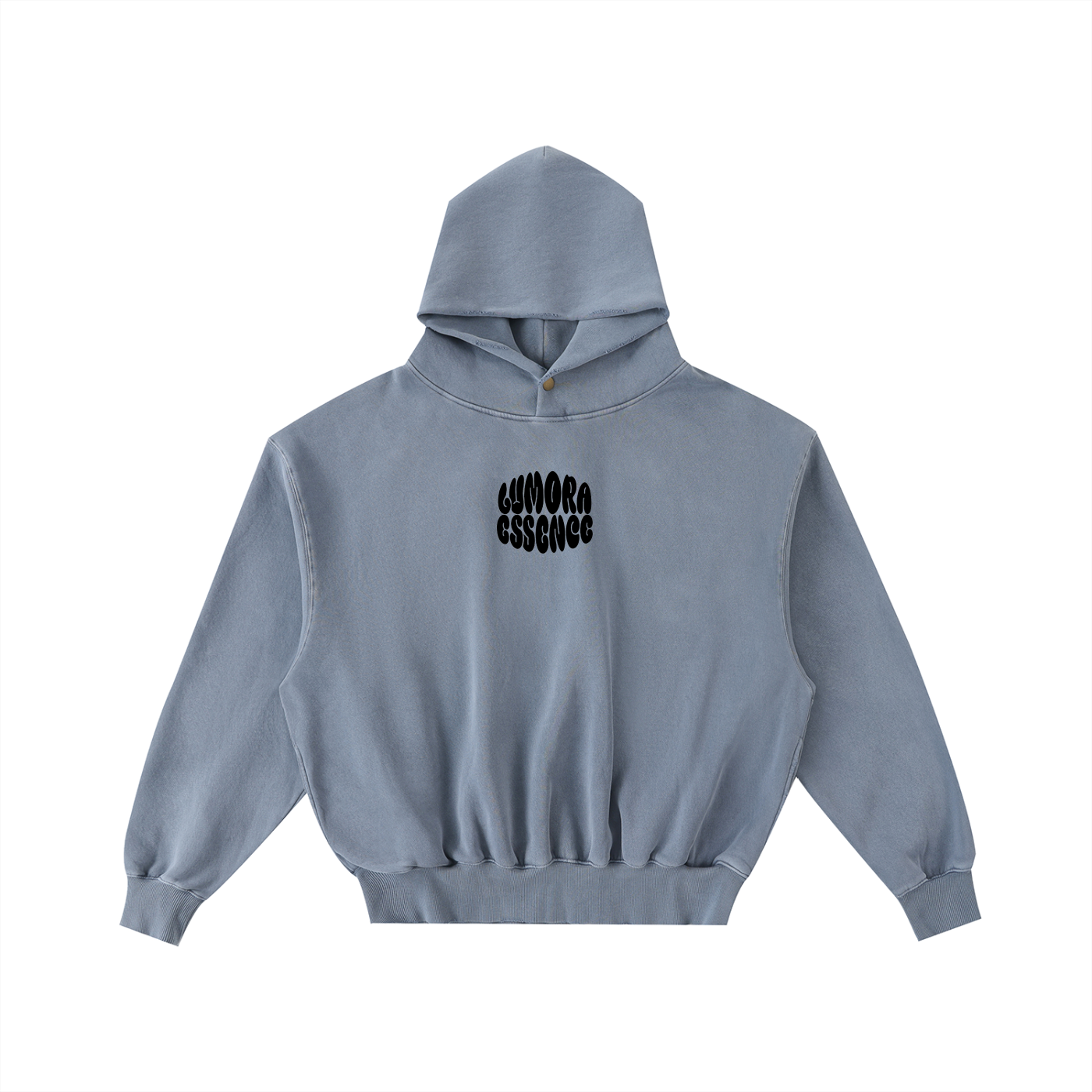 Frayed Enzyme Washed Fleece Hoodie