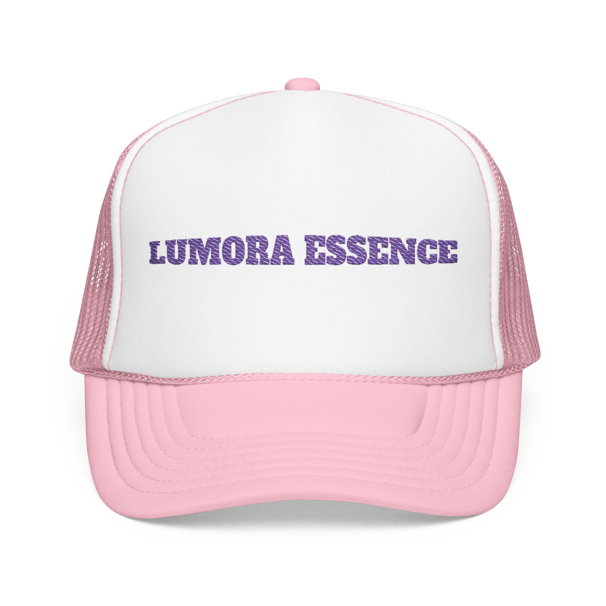 LUMORA ESSENCE Embroidered Foam Trucker Hat | Casual Cap for Summer, Gift for Him or Her, Streetwear Accessory, Festival Fashion