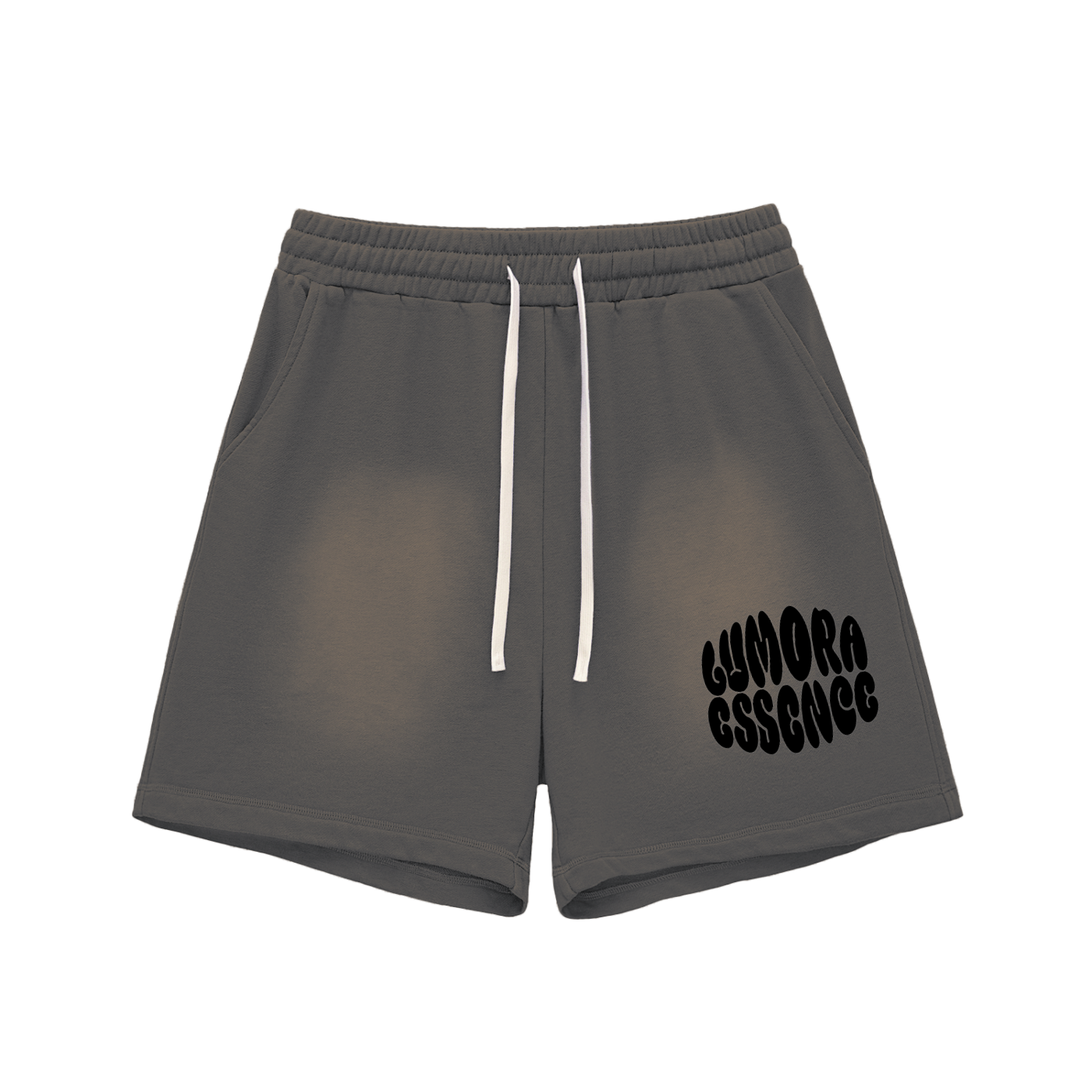 Sun Fade Raw Edge Cotton Shorts