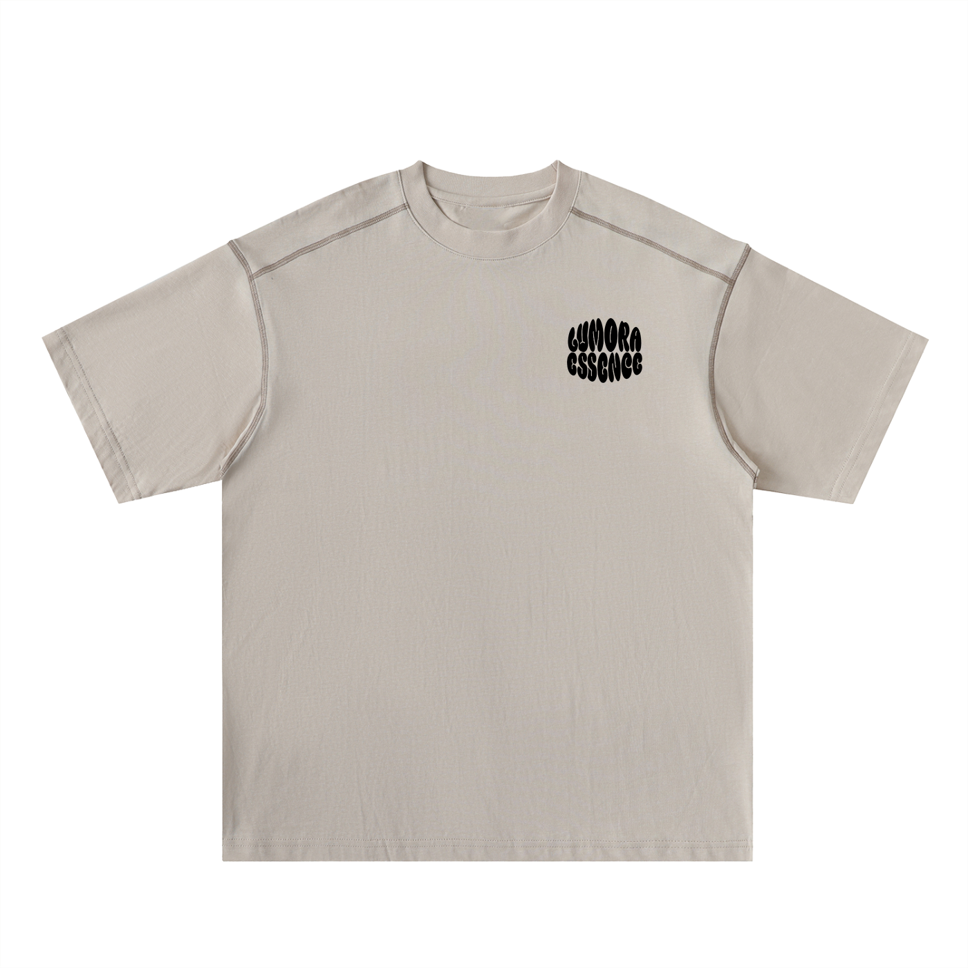 Oversized Contrast-Stitched Cotton Tee