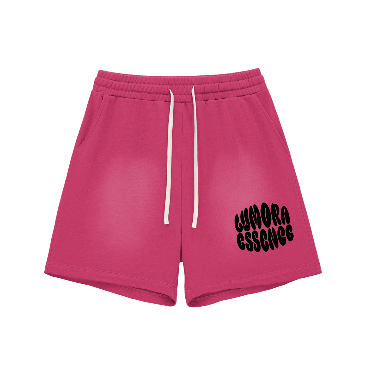 Sun Fade Raw Edge Cotton Shorts