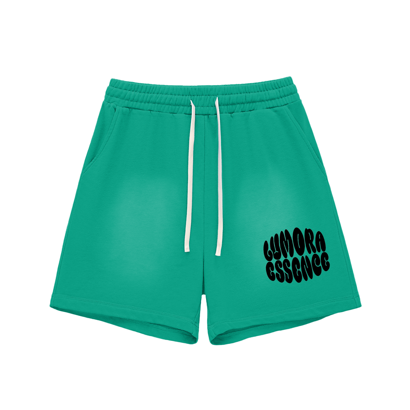 Sun Fade Raw Edge Cotton Shorts