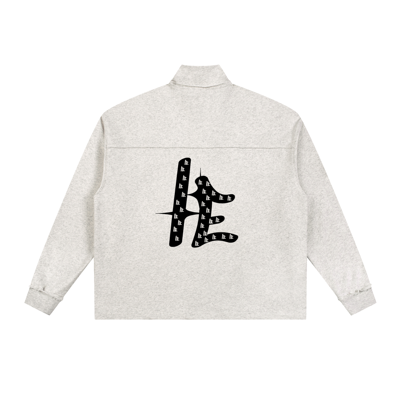 Half-Zip Rolled Edge Fleece Sweatshirt