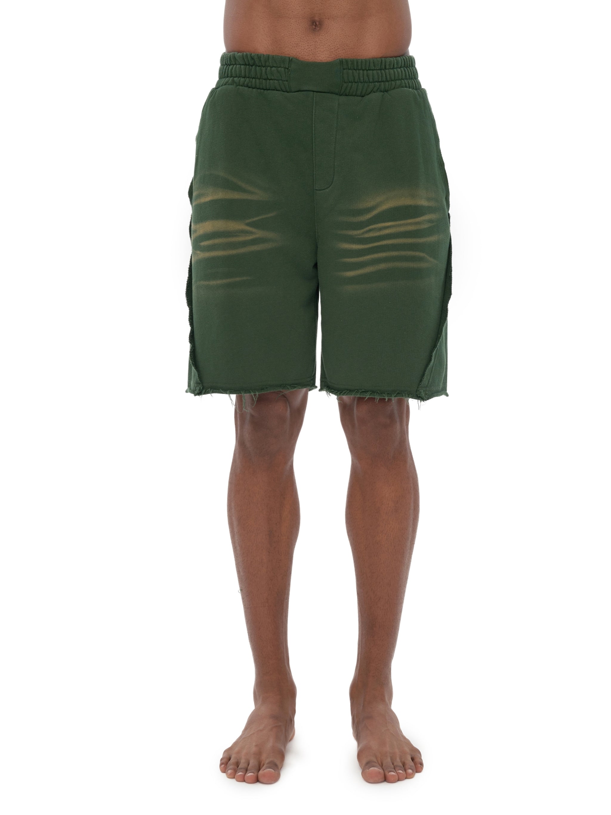 Vintage Washed Tiger Stripes Short Pants