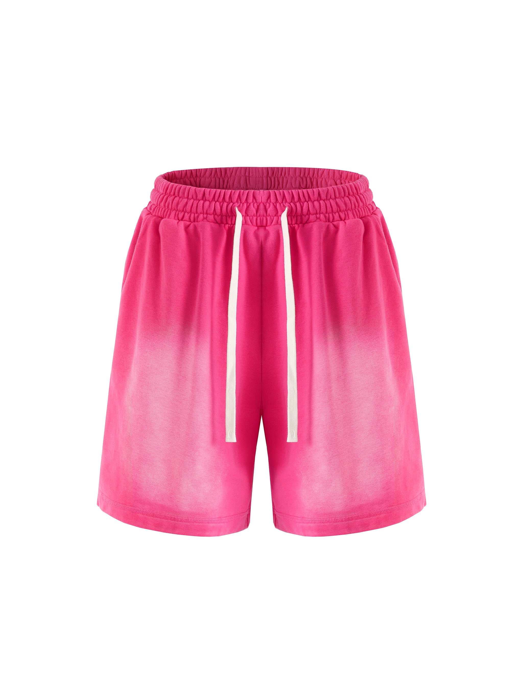 Sun Fade Raw Edge Cotton Shorts
