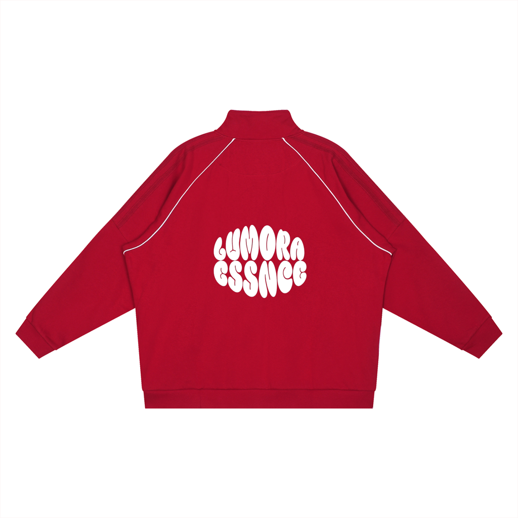 Reflection Striped Raglan Sleeve  Jacket