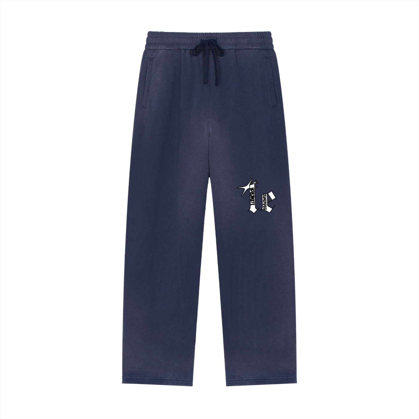 Sun Fade Raw Edge Straight-Leg Sweatpants