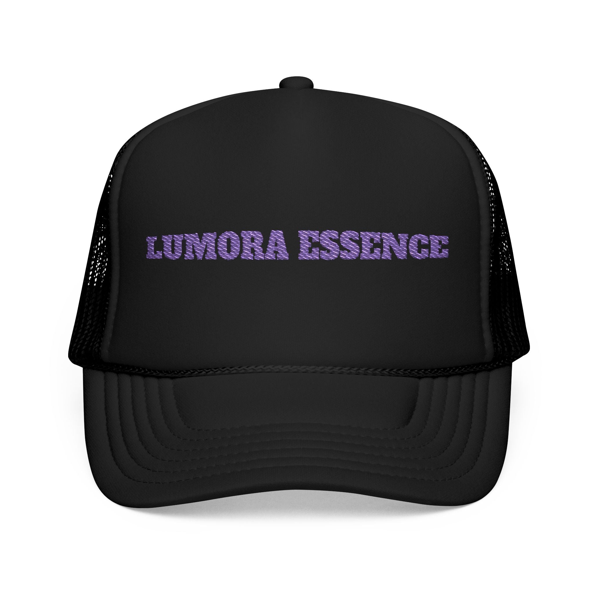 LUMORA ESSENCE Embroidered Foam Trucker Hat | Casual Cap for Summer, Gift for Him or Her, Streetwear Accessory, Festival Fashion