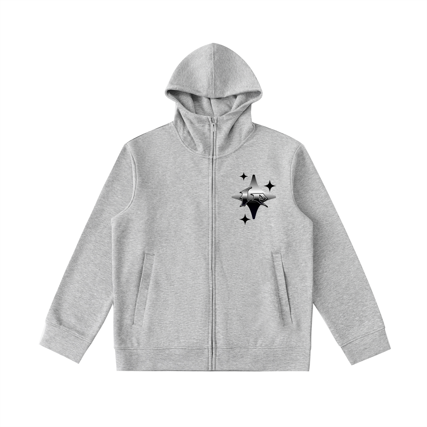 Essential Heavyweight High Neck  Zip-Up Hoodie
