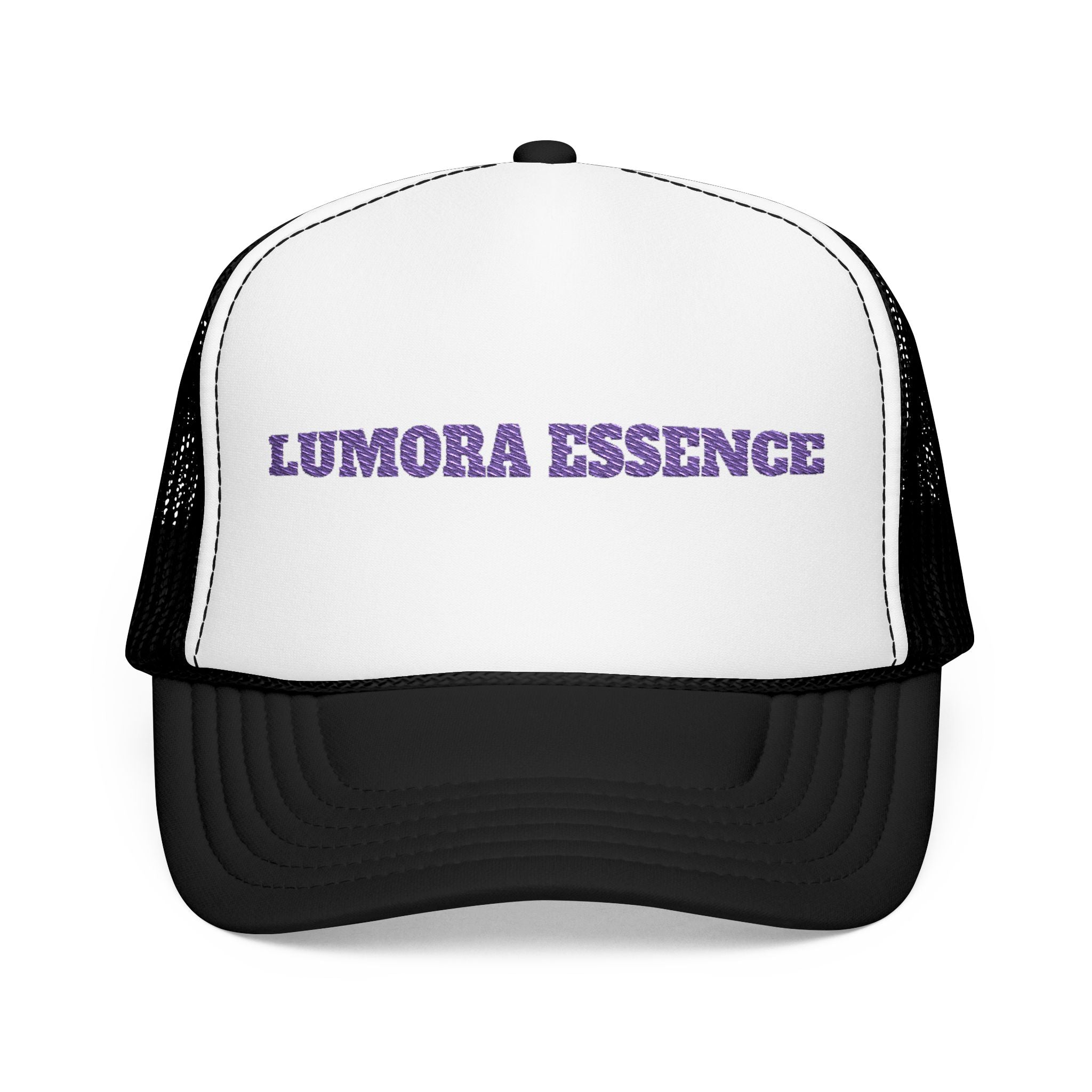 LUMORA ESSENCE Embroidered Foam Trucker Hat | Casual Cap for Summer, Gift for Him or Her, Streetwear Accessory, Festival Fashion