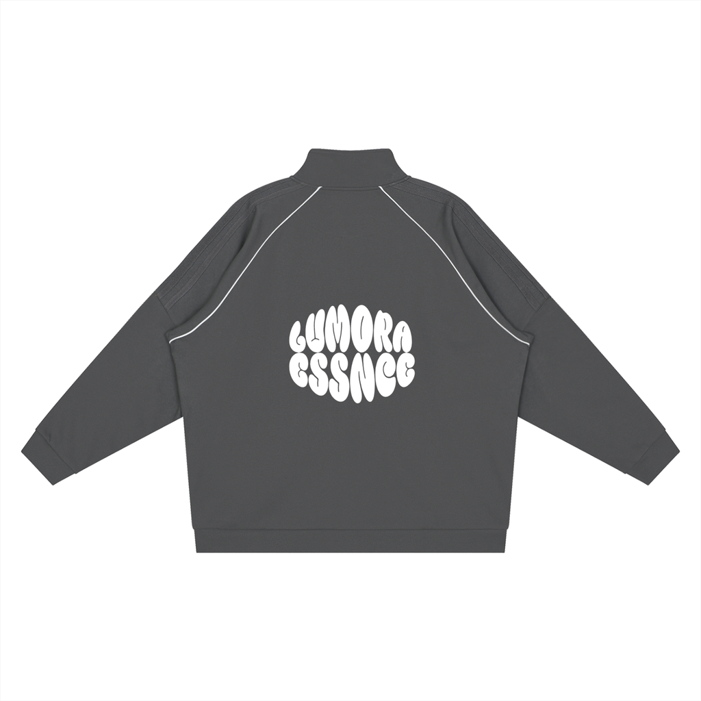 Reflection Striped Raglan Sleeve  Jacket