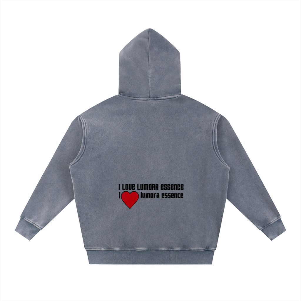 Snow Wash Fleece Oversize Hoodie