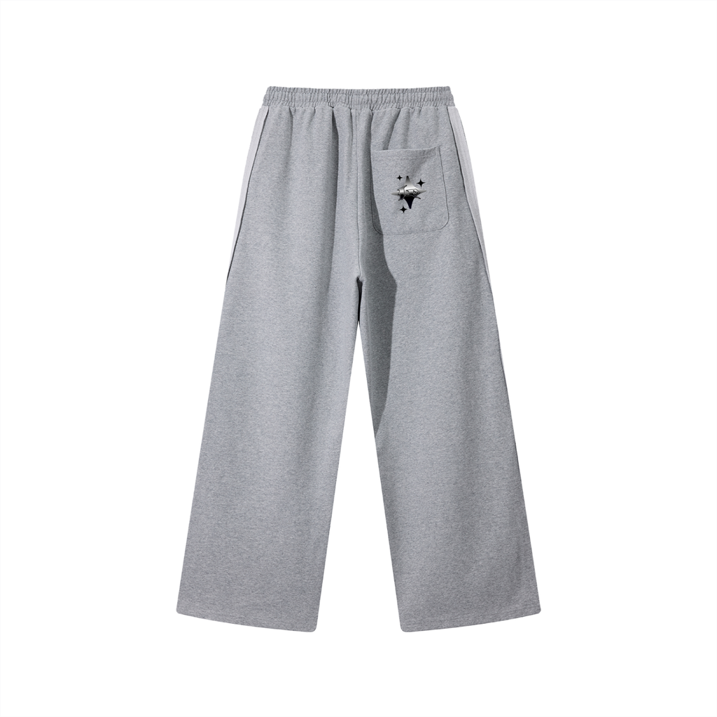 Contrast Tape Straight-Leg Sweatpants