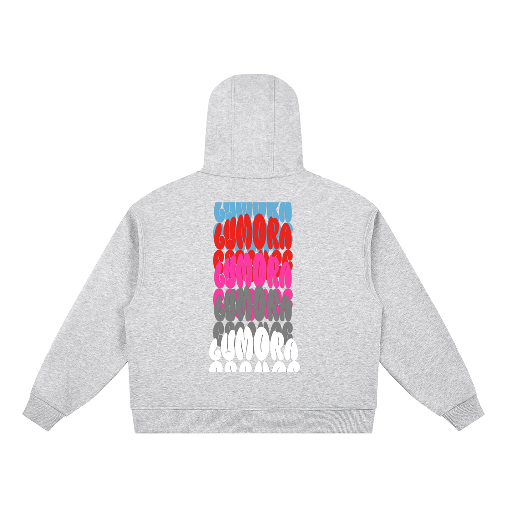 Boxy Button Placket Hoodie