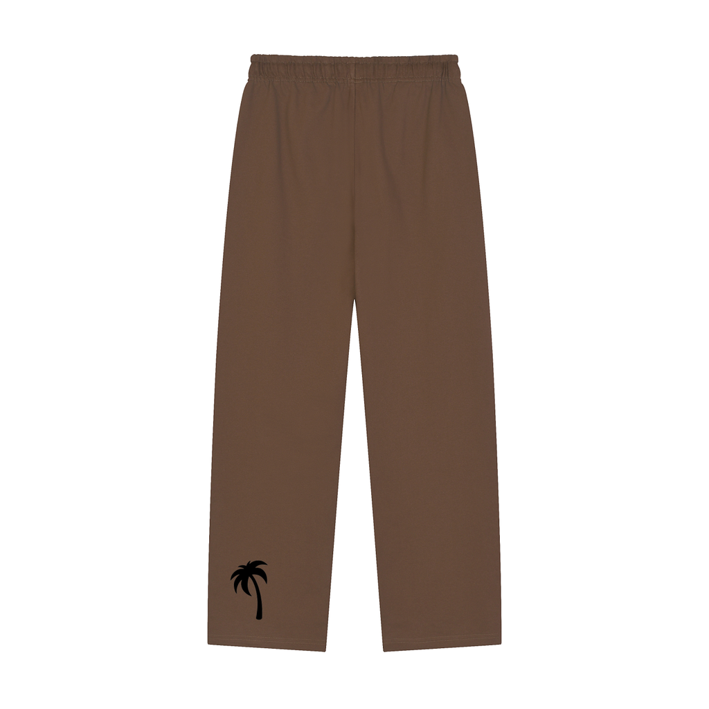 Solid Color Straight-Leg Sweatpants