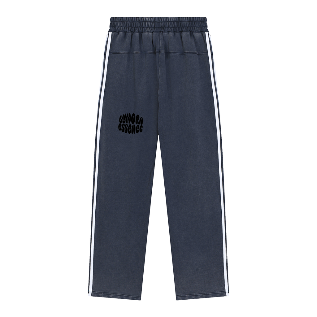 Snow Washed Contrast Tape Sweatpants