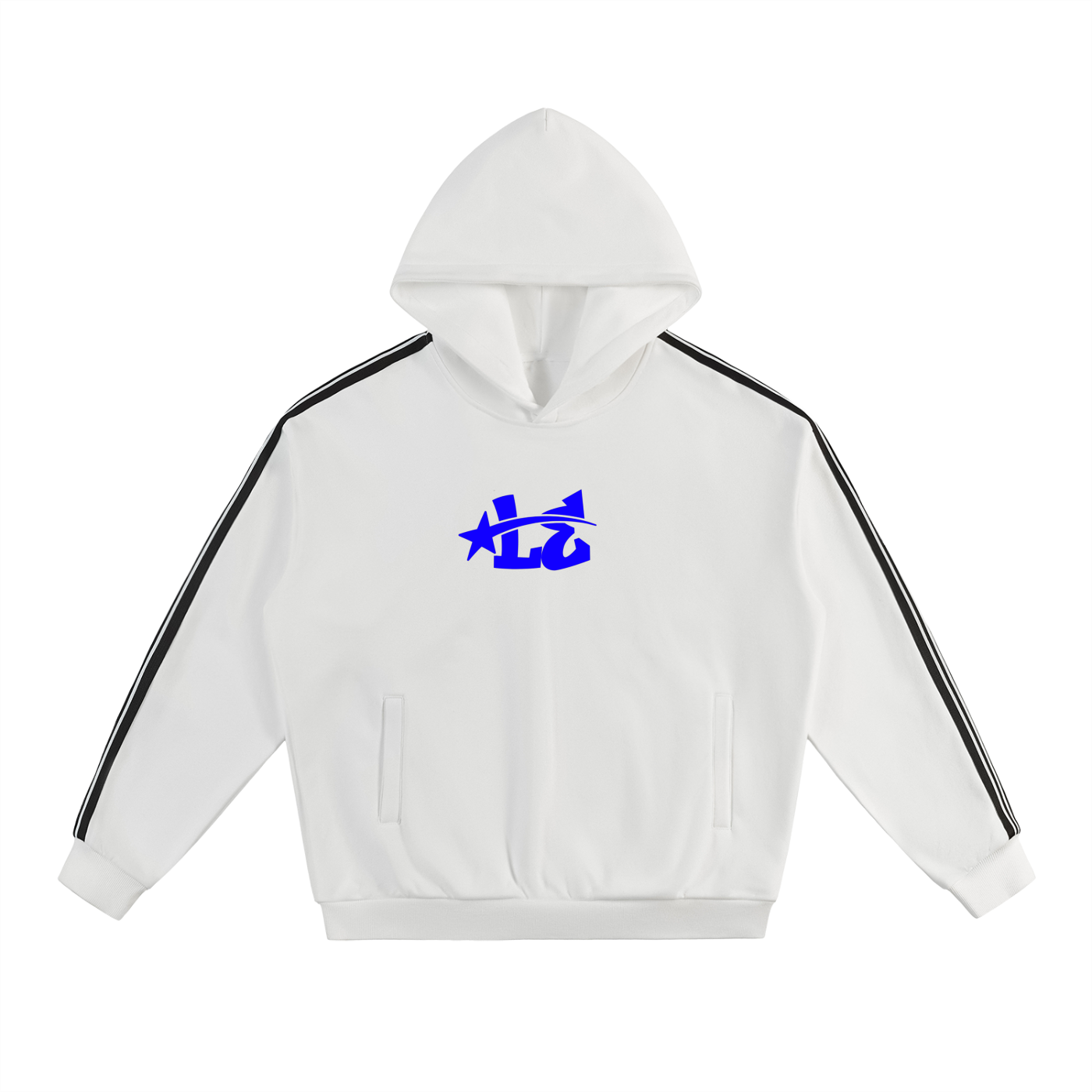 Side Stripe Drop-Shoulder Hoodie