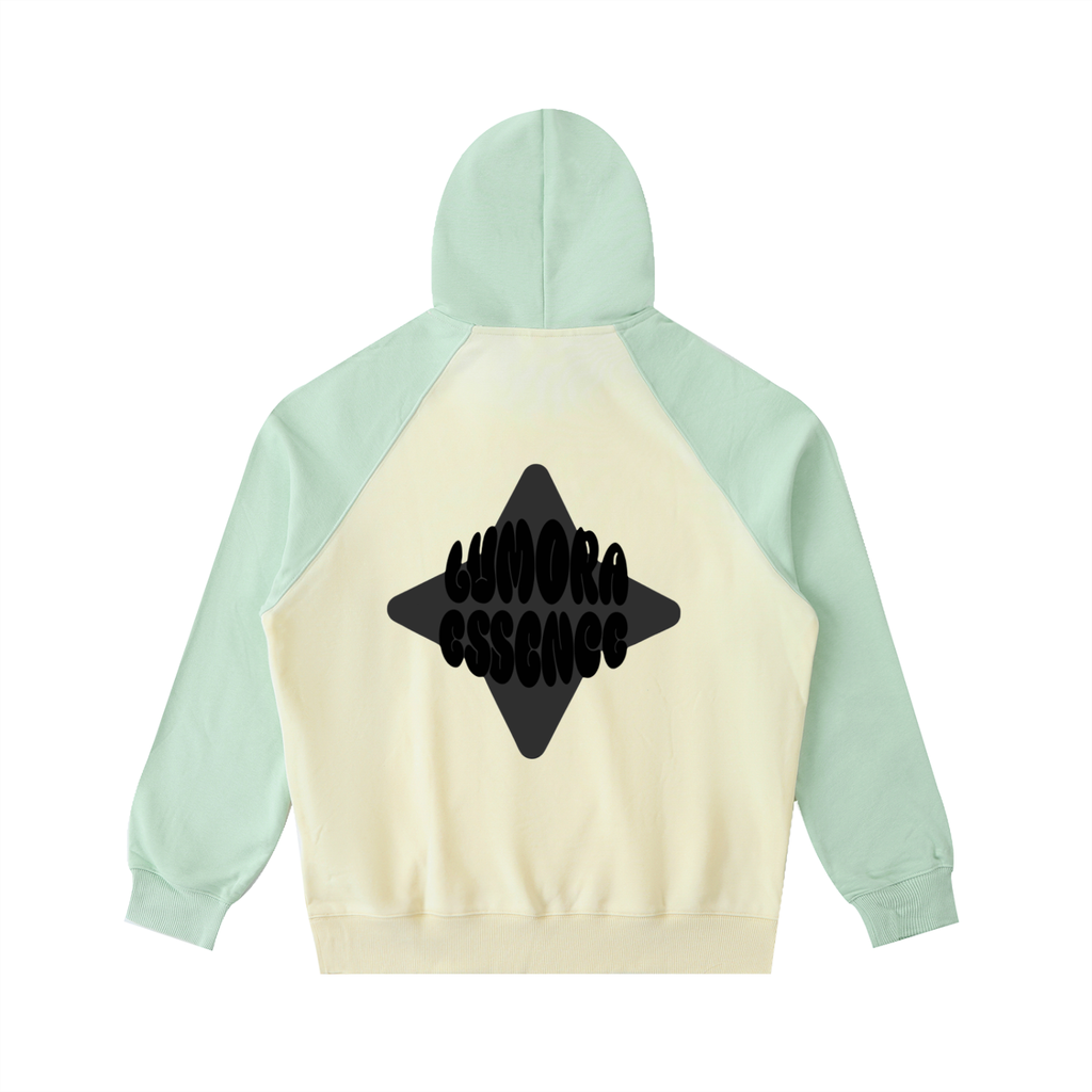 Color-Block Raglan Sleeve Hoodie