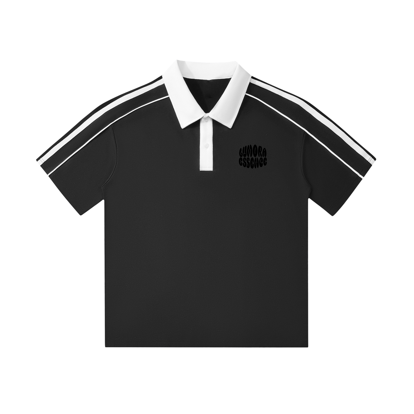 Contrast Collar Short-Sleeve Polo Shirt