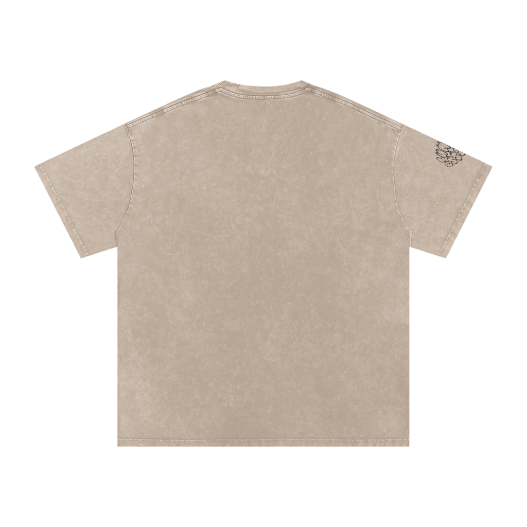 Snow Washed Oversized Cotton T-Shirt