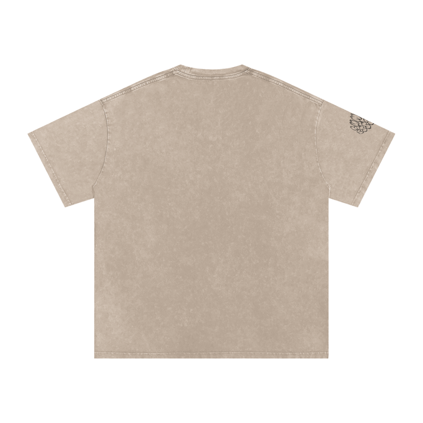 Snow Washed Oversized Cotton T-Shirt