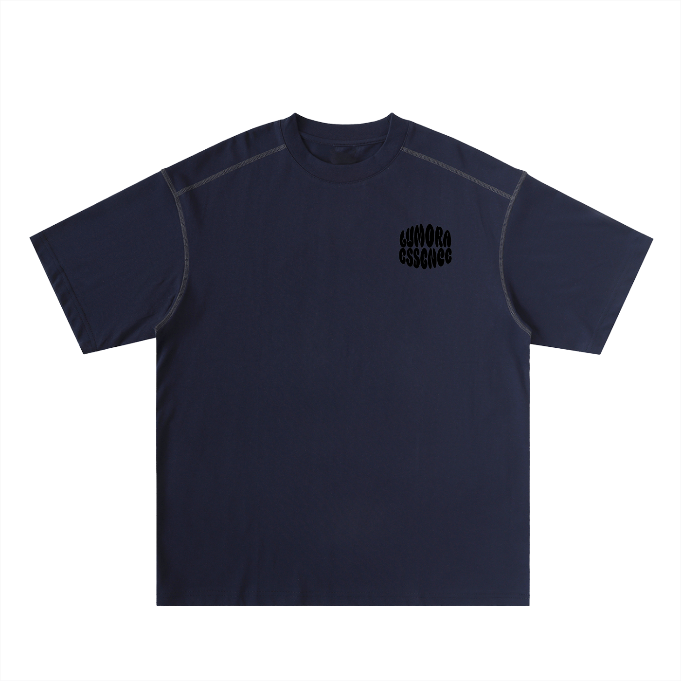 Oversized Contrast-Stitched Cotton Tee