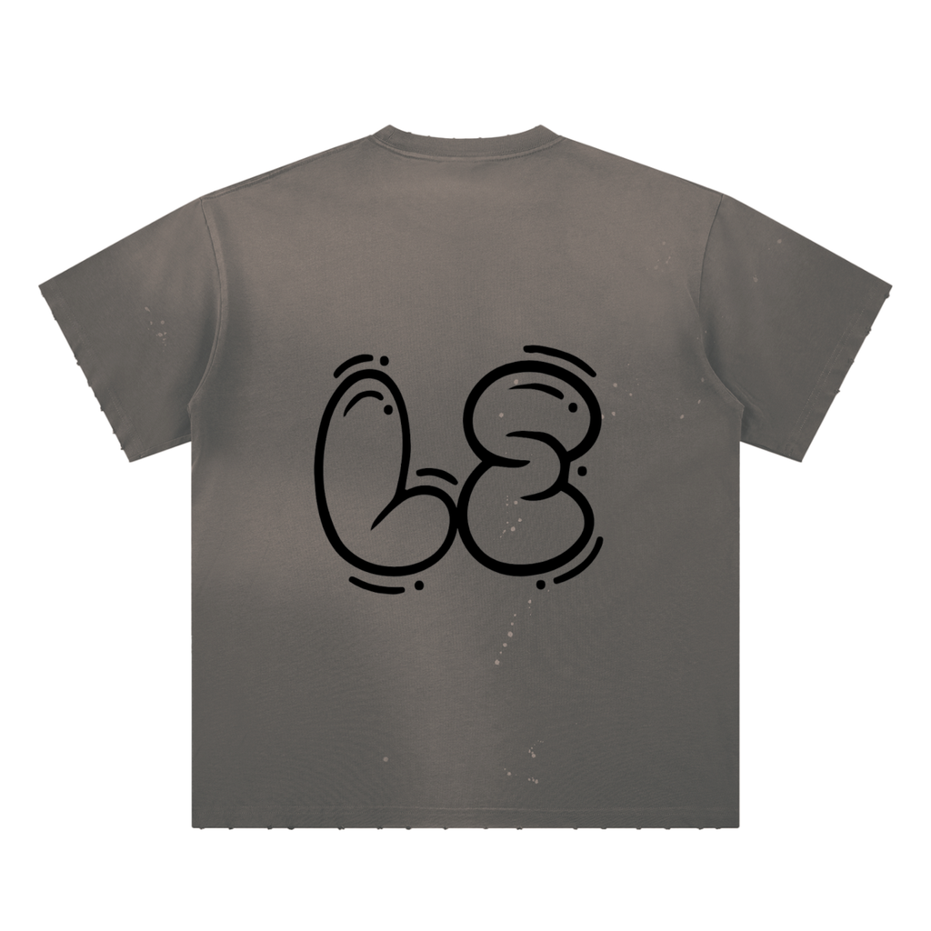 Hand-Frayed Sunfade Paint Splatter T-Shirt