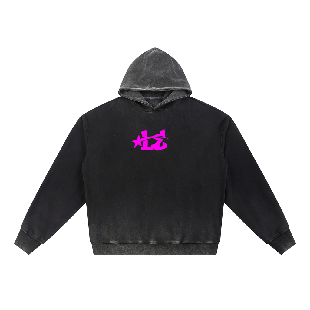 Vintage Washed Gradient Fleece Hoodie
