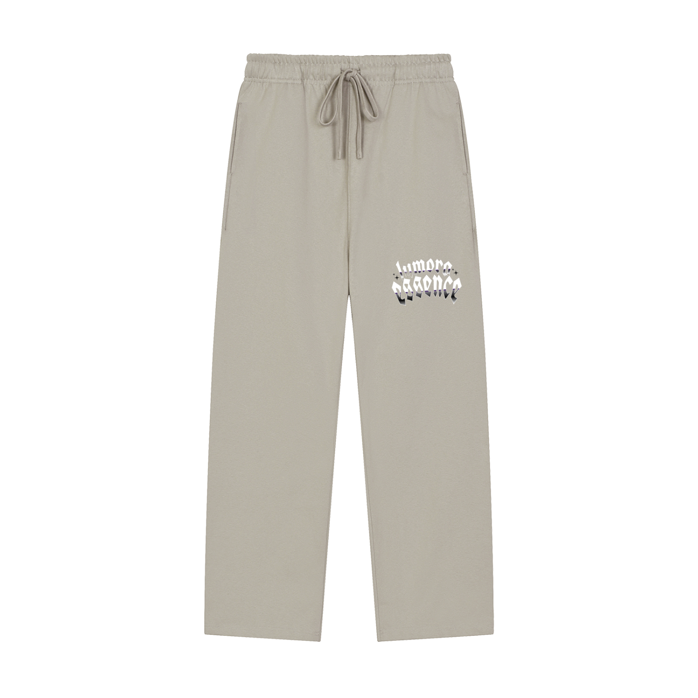 Solid Color Straight-Leg Sweatpants