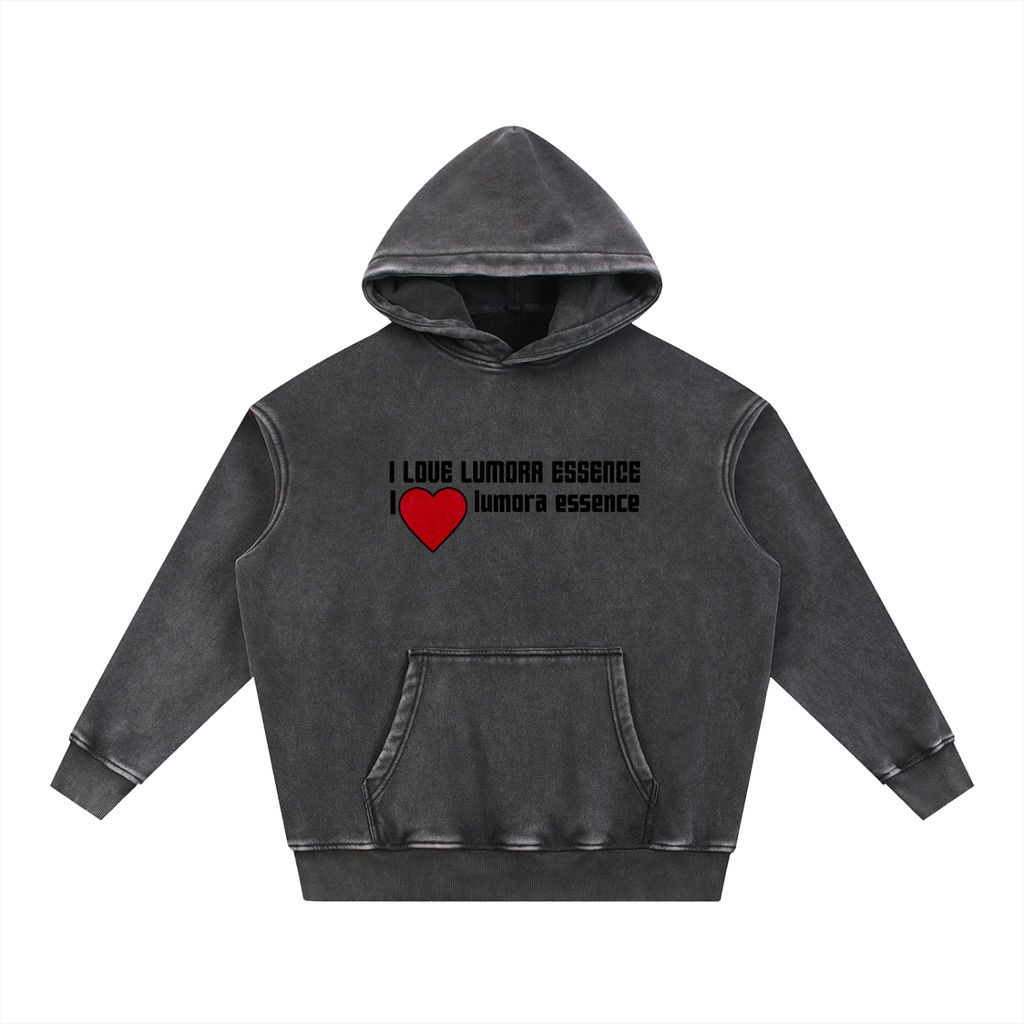 Snow Wash Fleece Oversize Hoodie