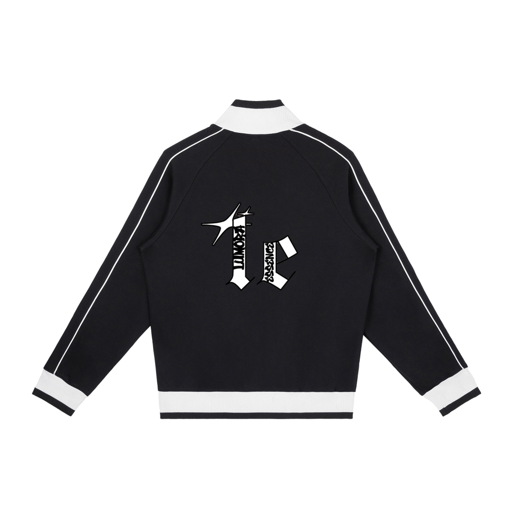 Color Block Raglan Sleeve Zip Track Jacket