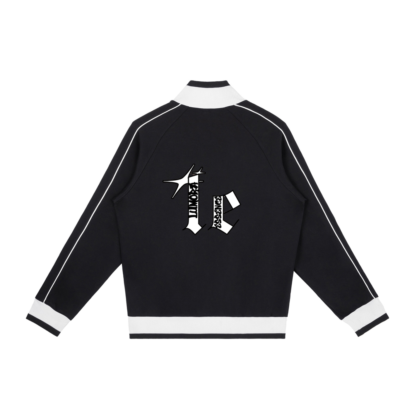 Color Block Raglan Sleeve Zip Track Jacket