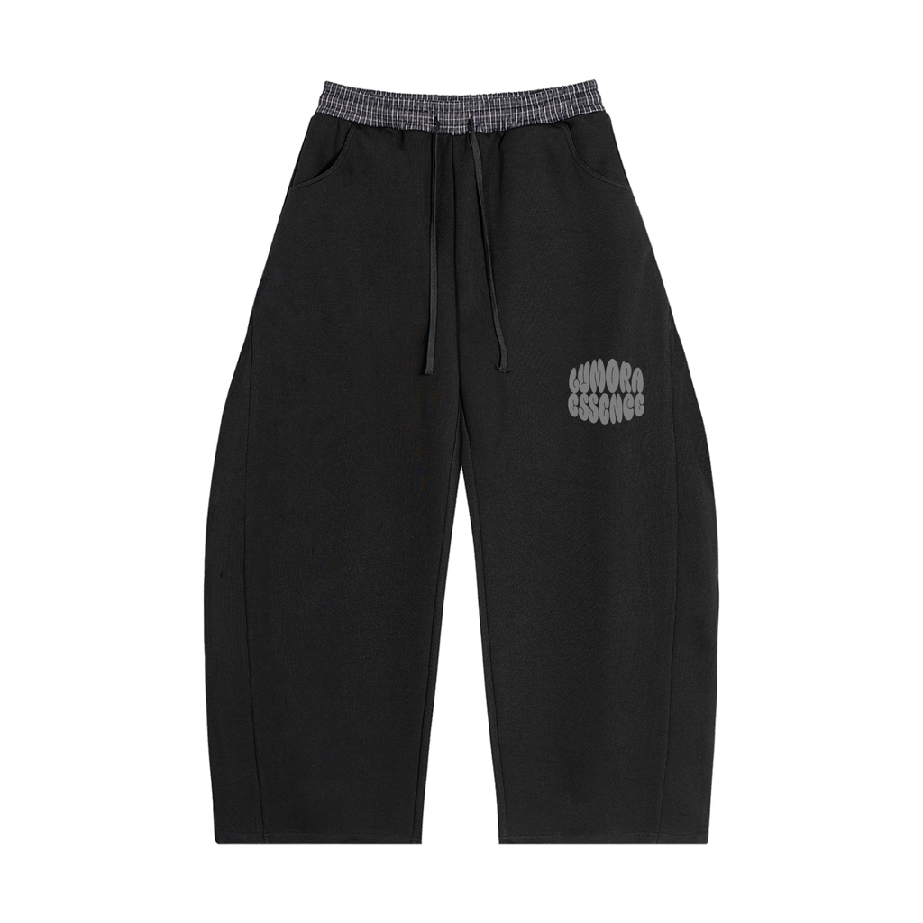 Plaid Waistband Barrel Sweatpants