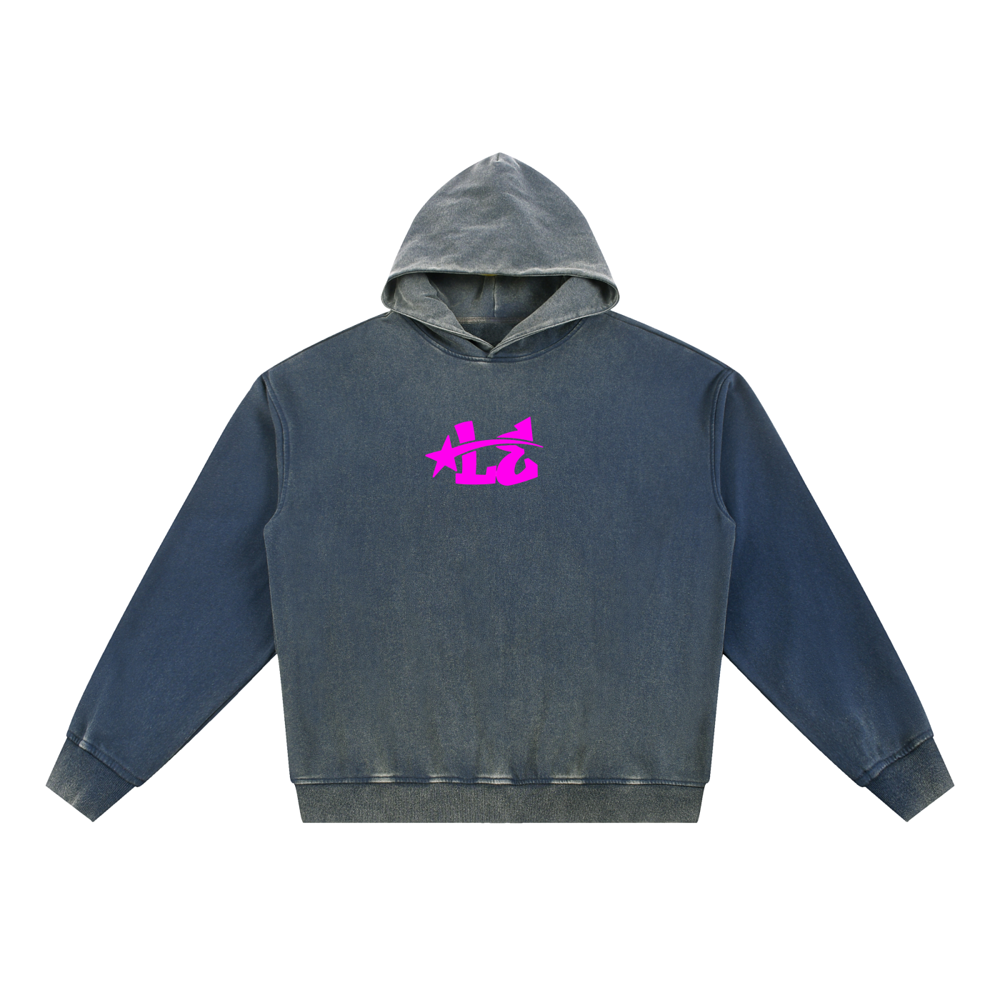 Vintage Washed Gradient Fleece Hoodie