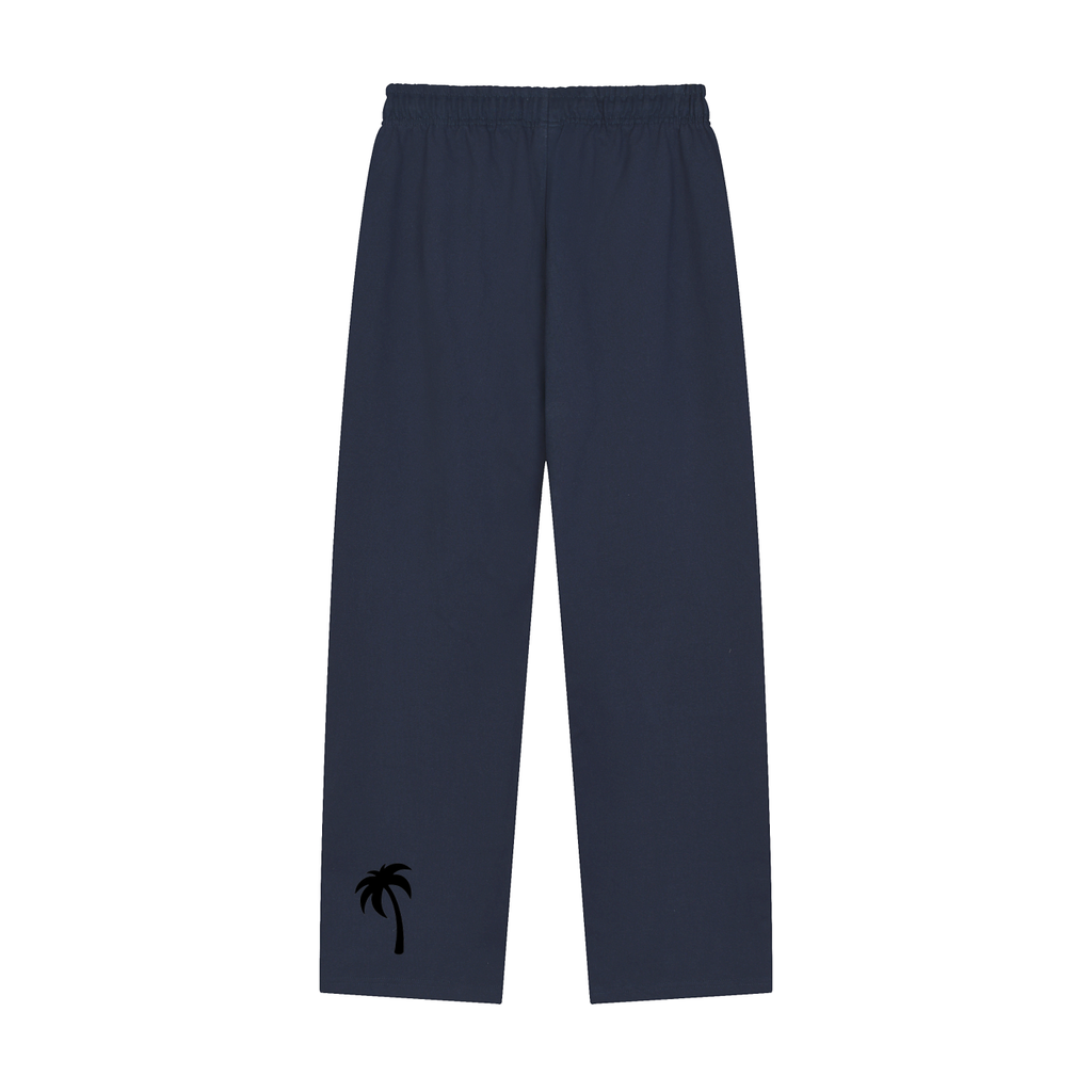 Solid Color Straight-Leg Sweatpants