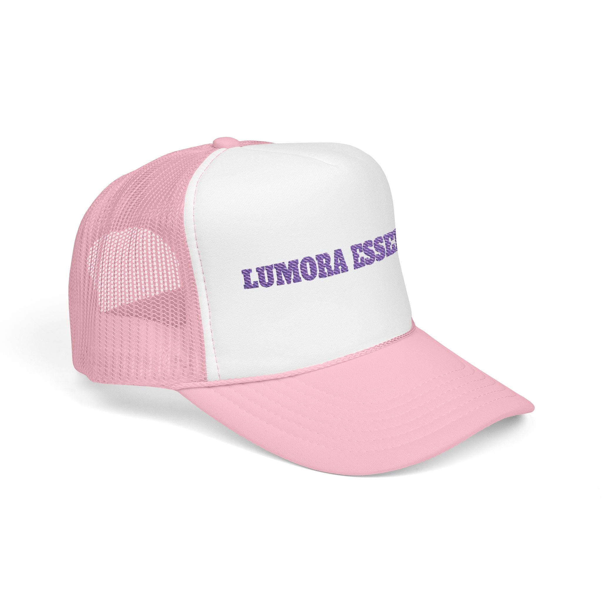 LUMORA ESSENCE Embroidered Foam Trucker Hat | Casual Cap for Summer, Gift for Him or Her, Streetwear Accessory, Festival Fashion