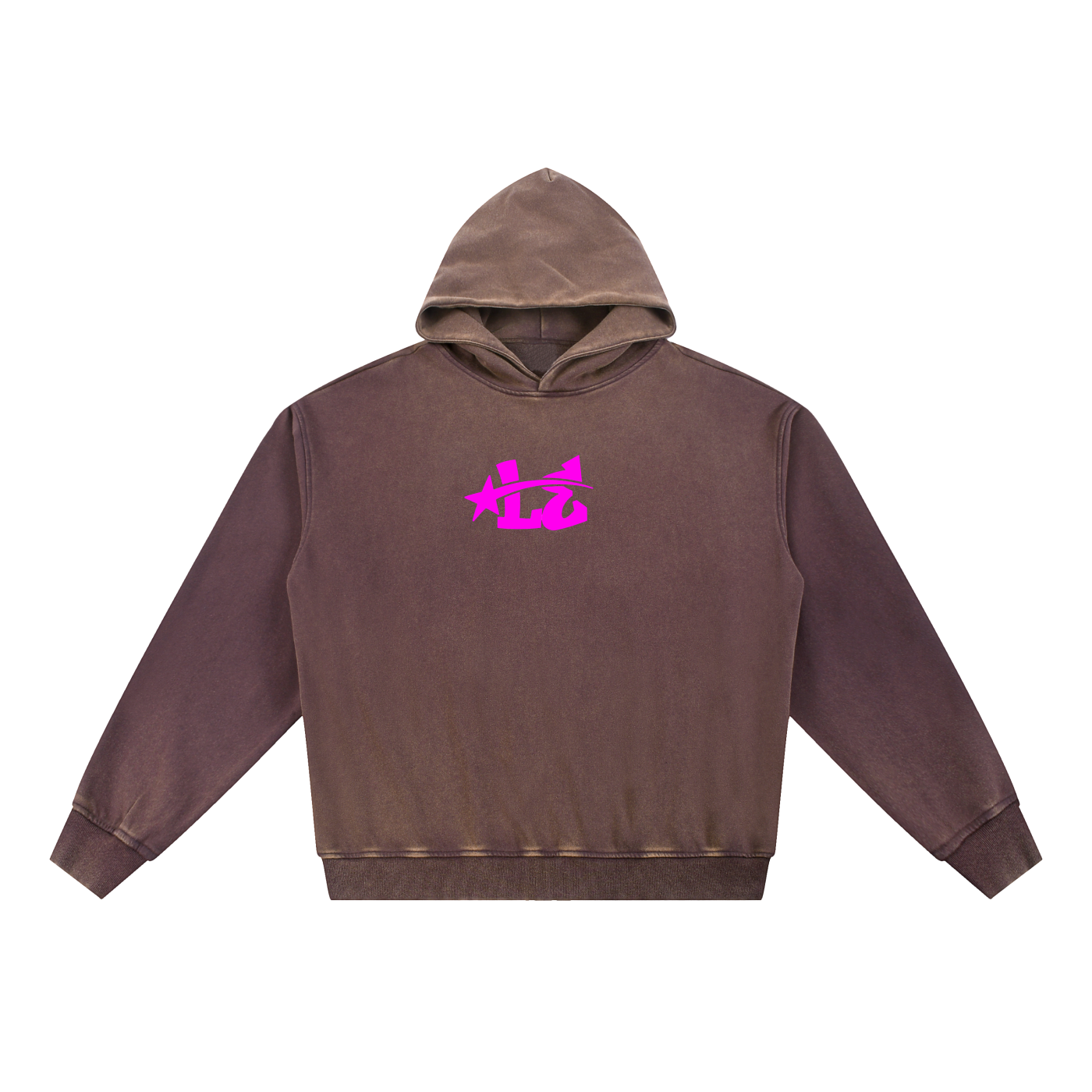 Vintage Washed Gradient Fleece Hoodie