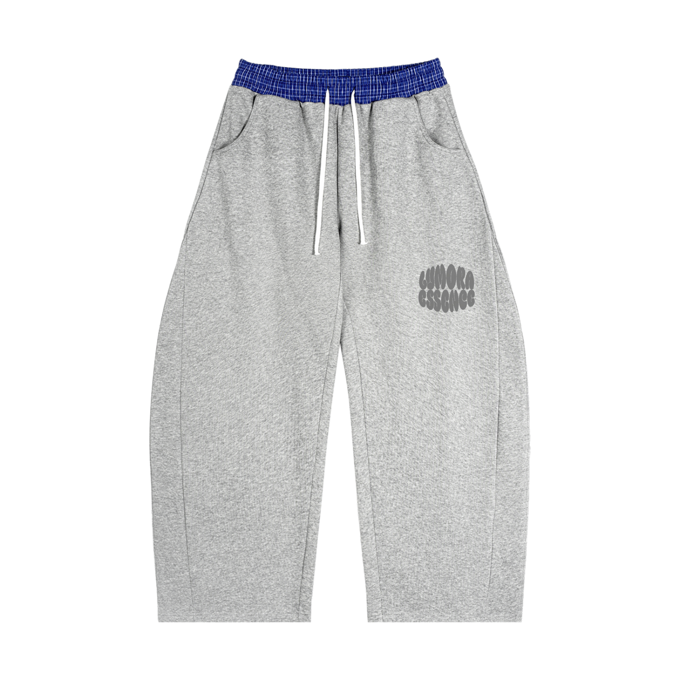 Plaid Waistband Barrel Sweatpants