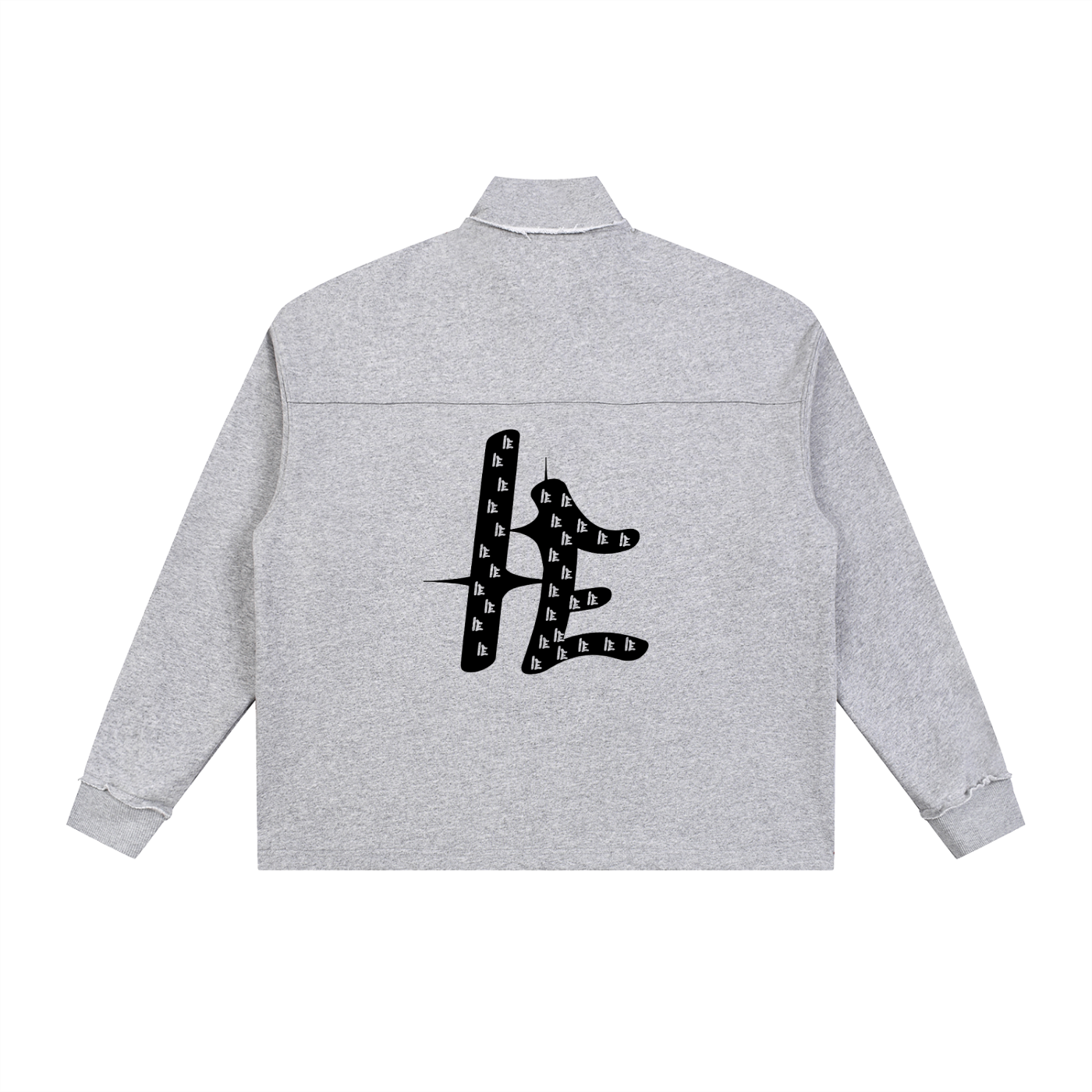 Half-Zip Rolled Edge Fleece Sweatshirt