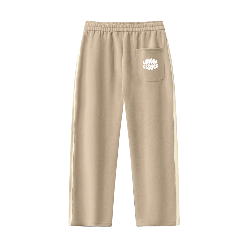 Contrast Side-Stripe Straight-Leg  Pants