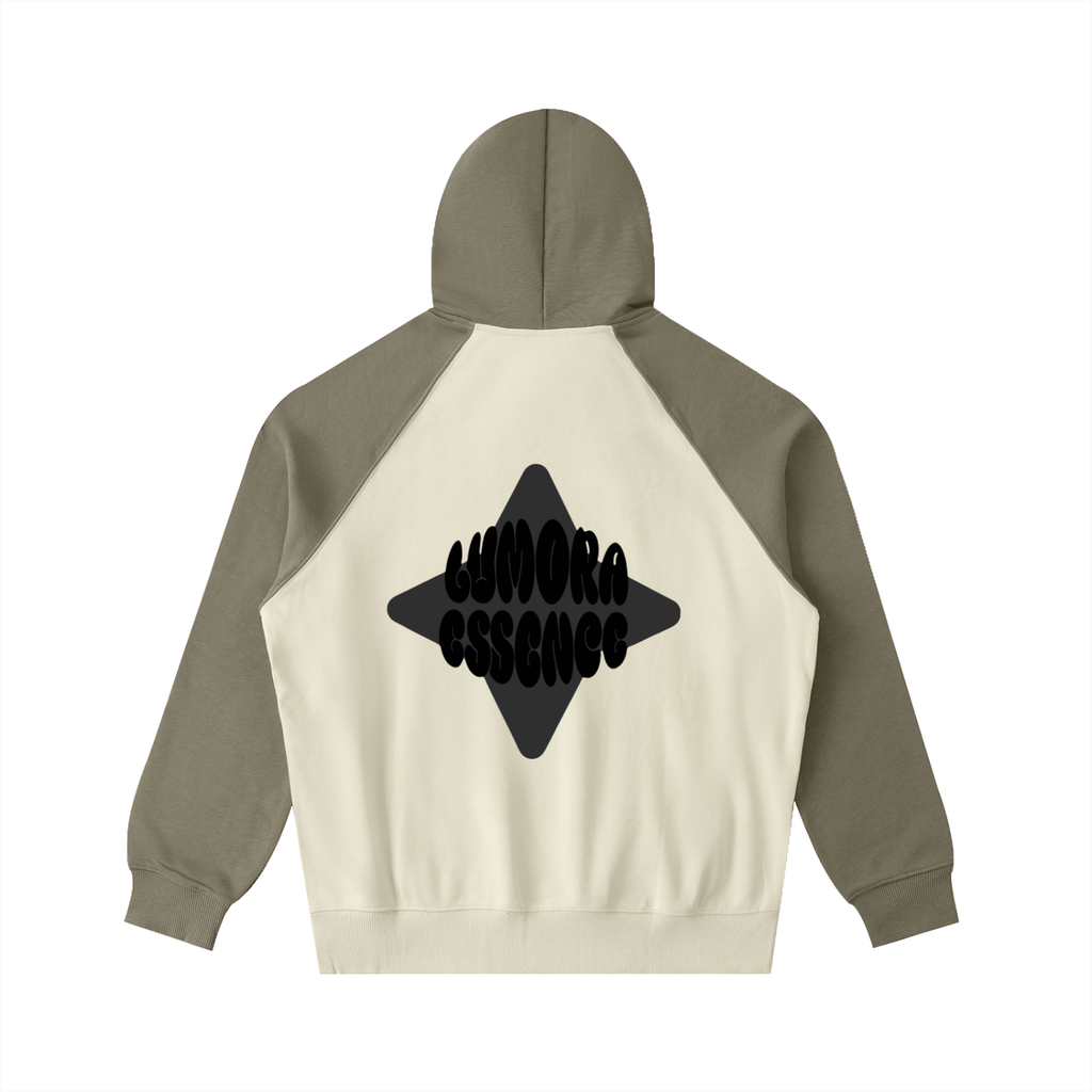 Color-Block Raglan Sleeve Hoodie