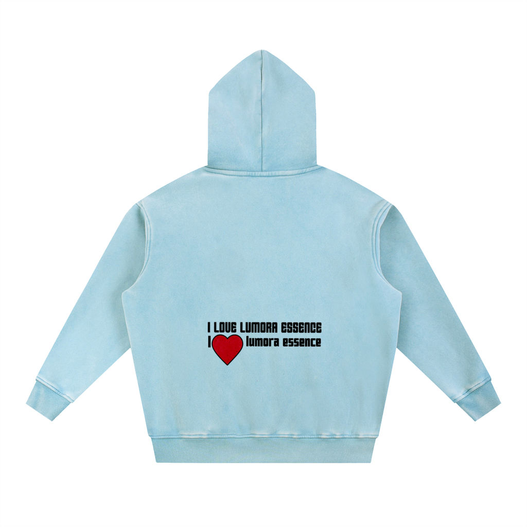 Snow Wash Fleece Oversize Hoodie